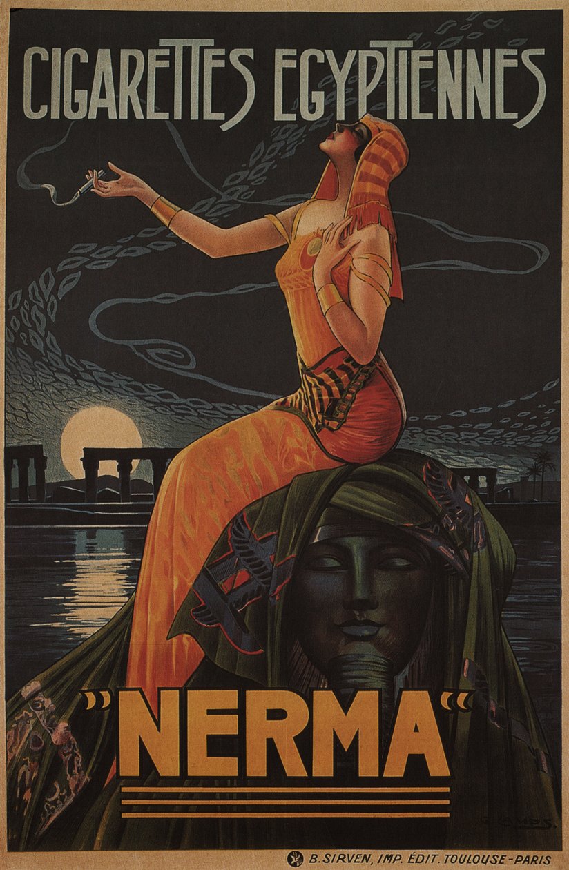 Nerma egyiptomi cigaretta, 1924 alkotó: Gaspar Camps