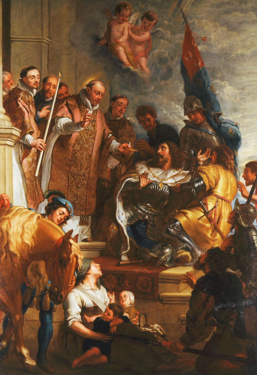 Szent Bernát megtéríti Aquitánia hercegét, alkotó: Gaspar De Crayer