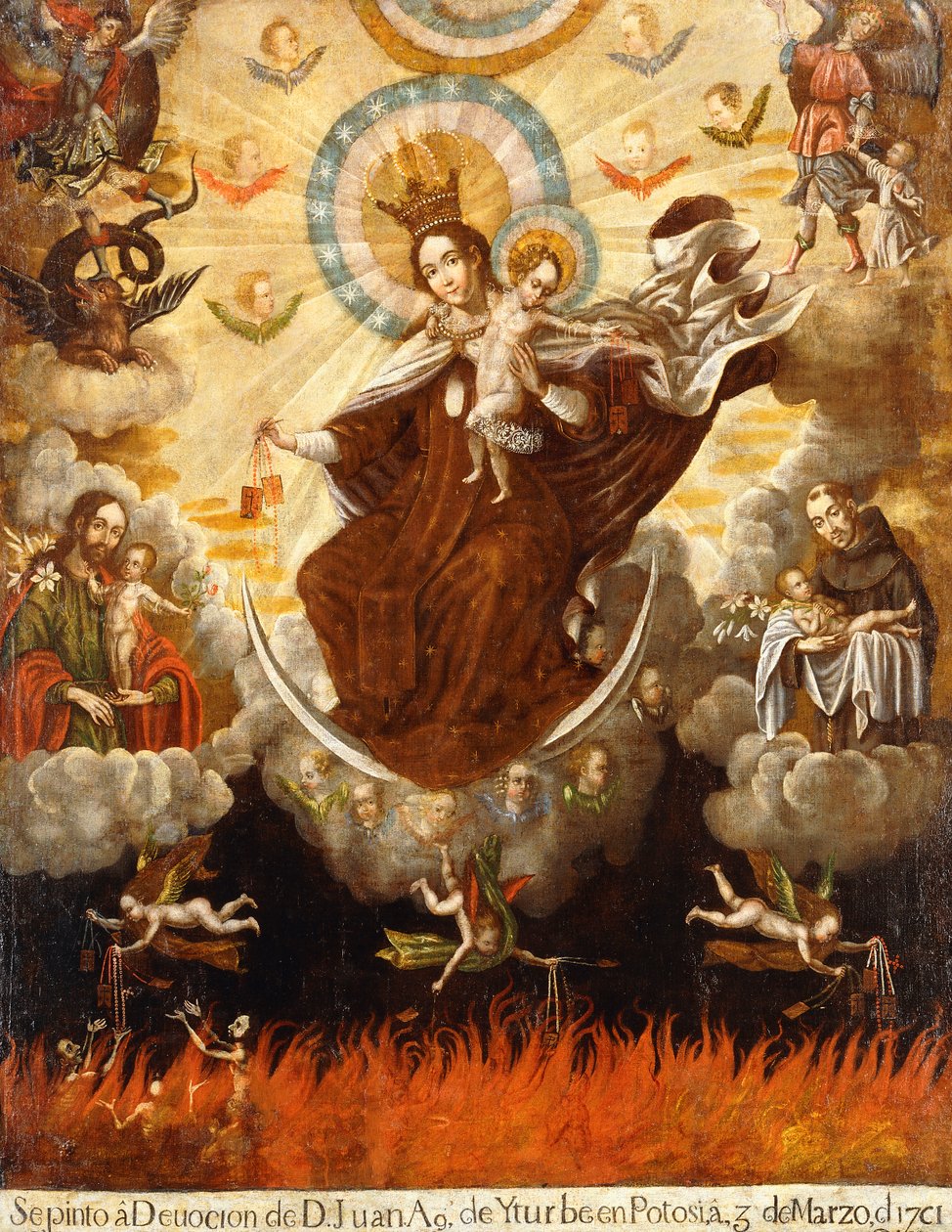 Karmeliták Szűza, 1761 alkotó: Gaspar Miguel de Berrio