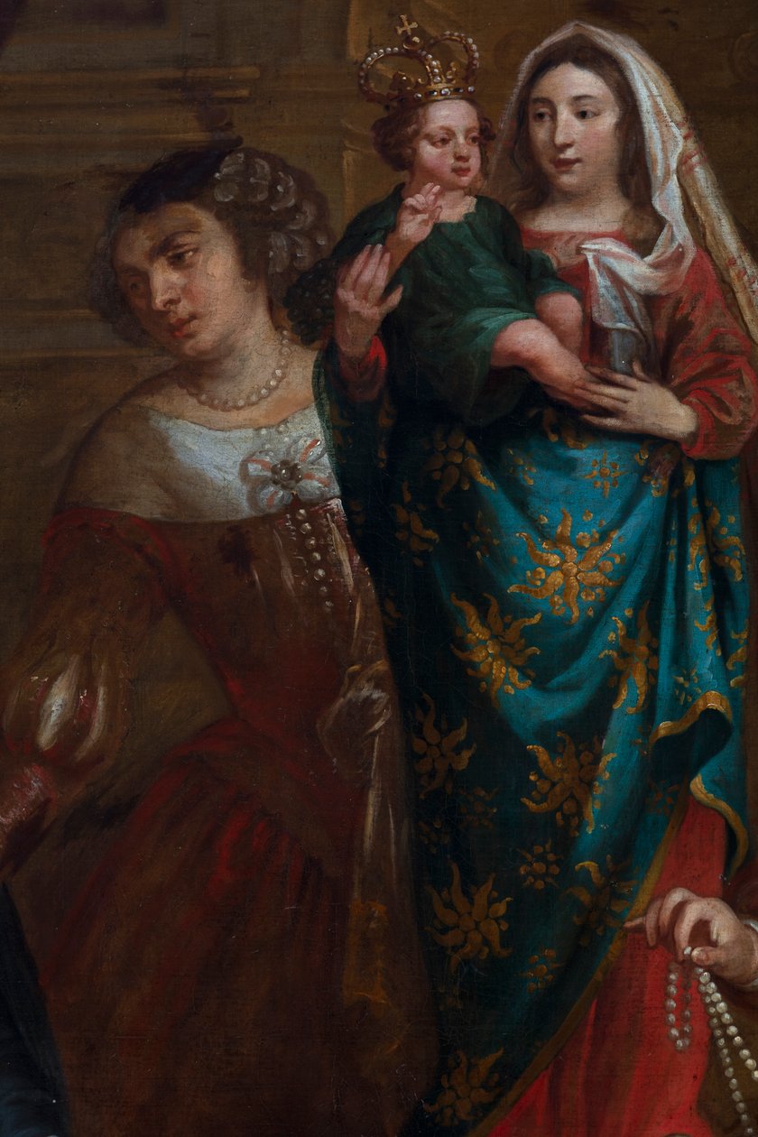 Izabella spanyol főhercegnő, aki ékszereit ajándékozza a hallei Szent Márton-bazilikának alkotó: Gaspar De Crayer