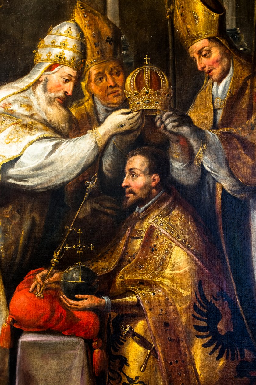 V. Károly császár koronázása Bolognában, részlet alkotó: Gaspar de Crayer