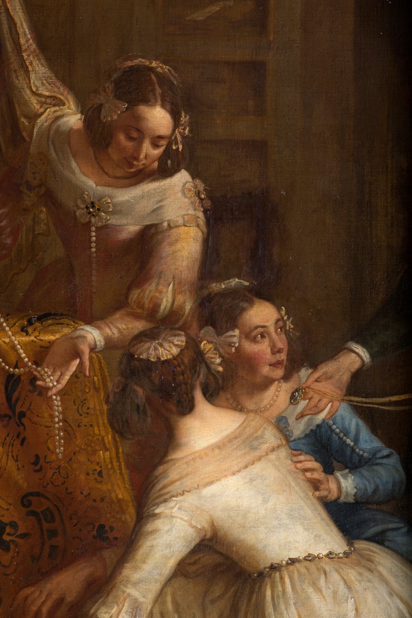 Plébániatemplom (Eglise Saint-Brice). Paintin "Izabella spanyol főherceg ékszereit ajándékozza a hallei Saint-Martin bazilikának". Gaspar de Crayer. alkotó: Gaspar De Crayer