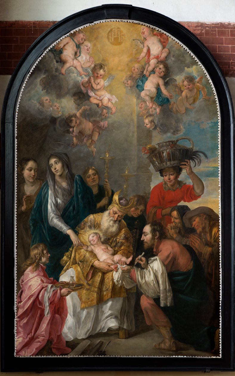 Plébániatemplom (Szent András plébániatemplom). Belső. festmény. Körülmetélés. alkotó: Gaspar De Crayer