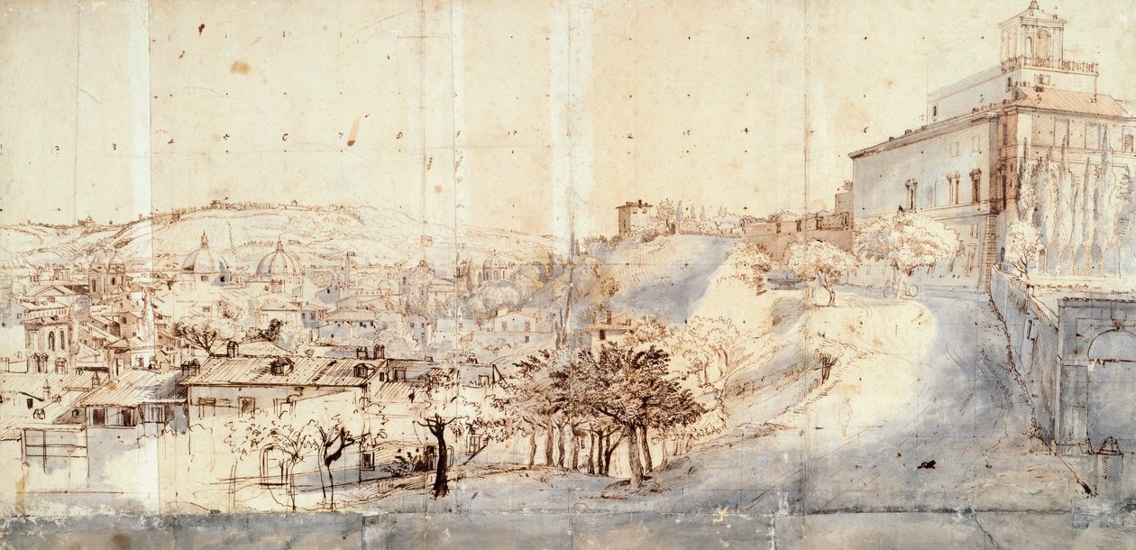 Villa Medici Rómában, Gaspar van Wittel (kb. 1652-1736) alkotó: Gaspar van Wittel