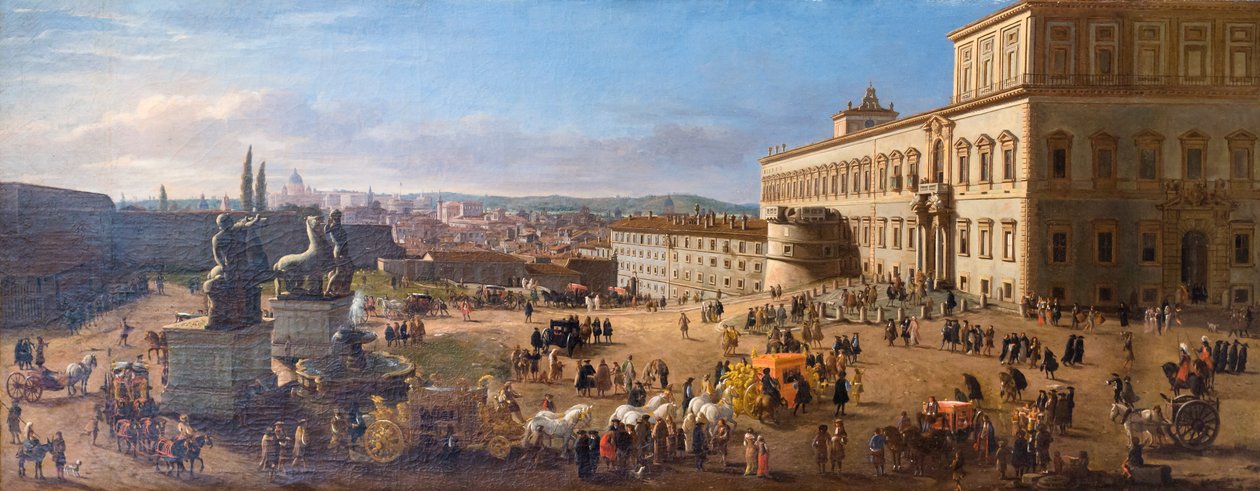 Kilátás Rómára a Quirinal térről alkotó: Gaspar van (1653 1736) Wittel