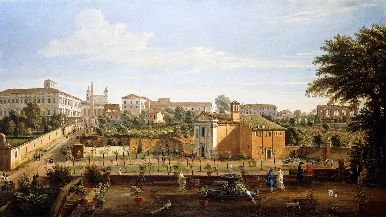 Az SS-templom. Marcellino e Pietro, a Vigna Ciccoliniből, alkotó: Gaspar van Wittel