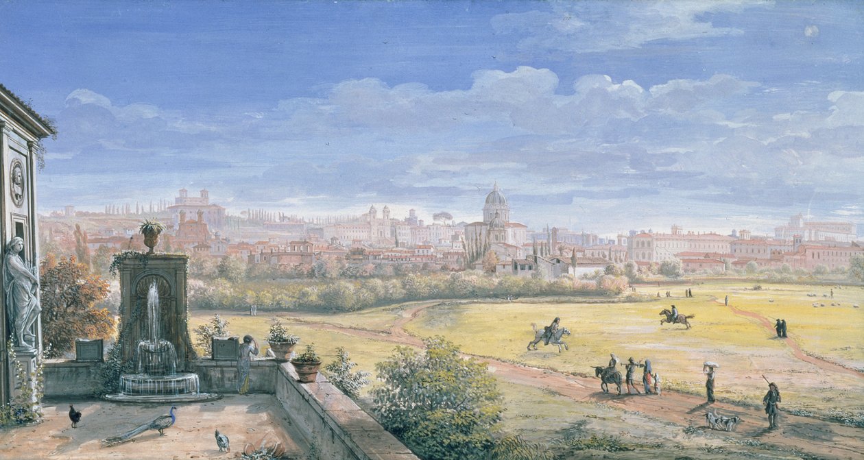 Róma látképe, 1665 alkotó: Gaspar van Wittel