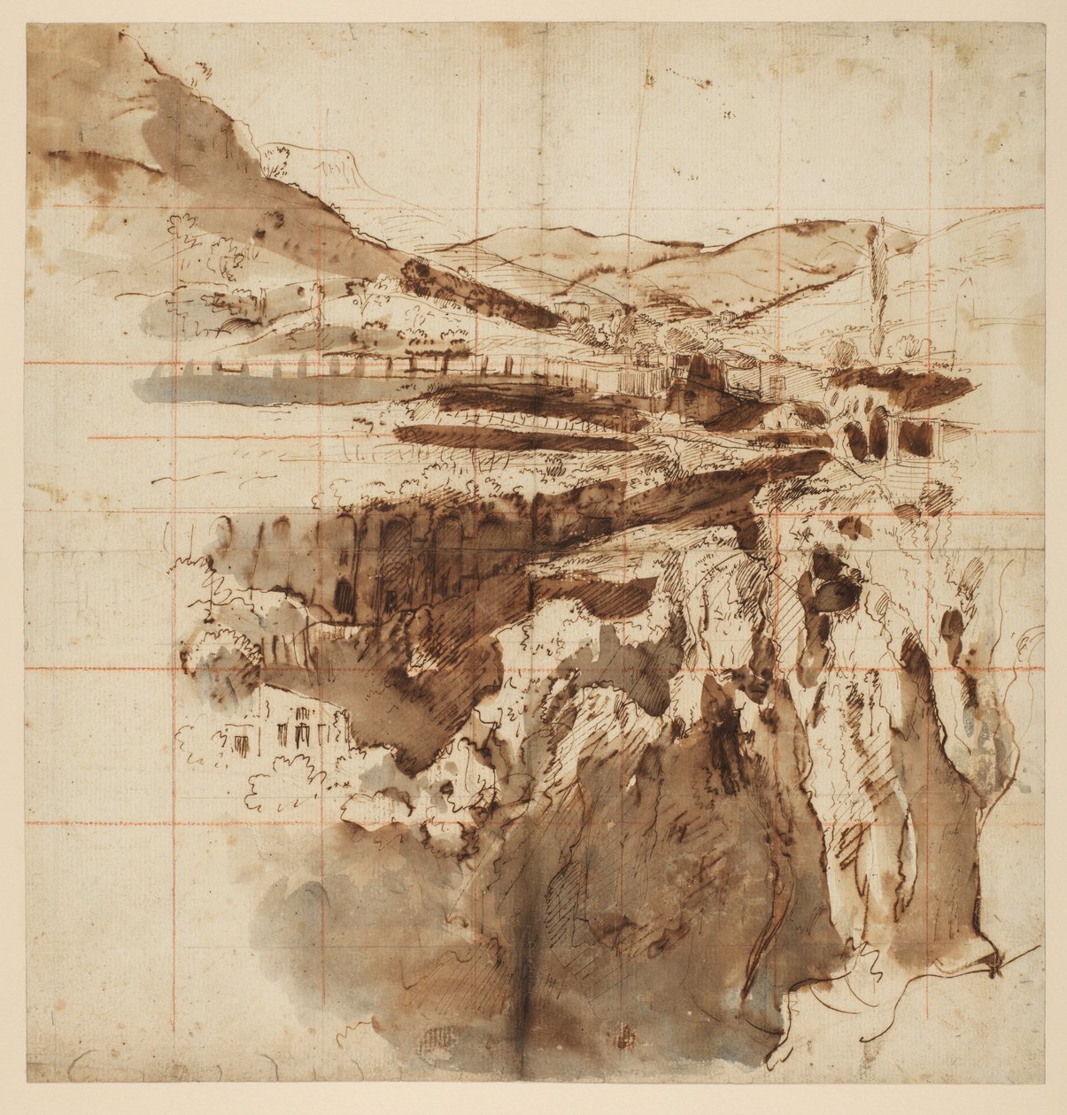 Tivoli látképe, 1700-10 alkotó: Gaspar van Wittel