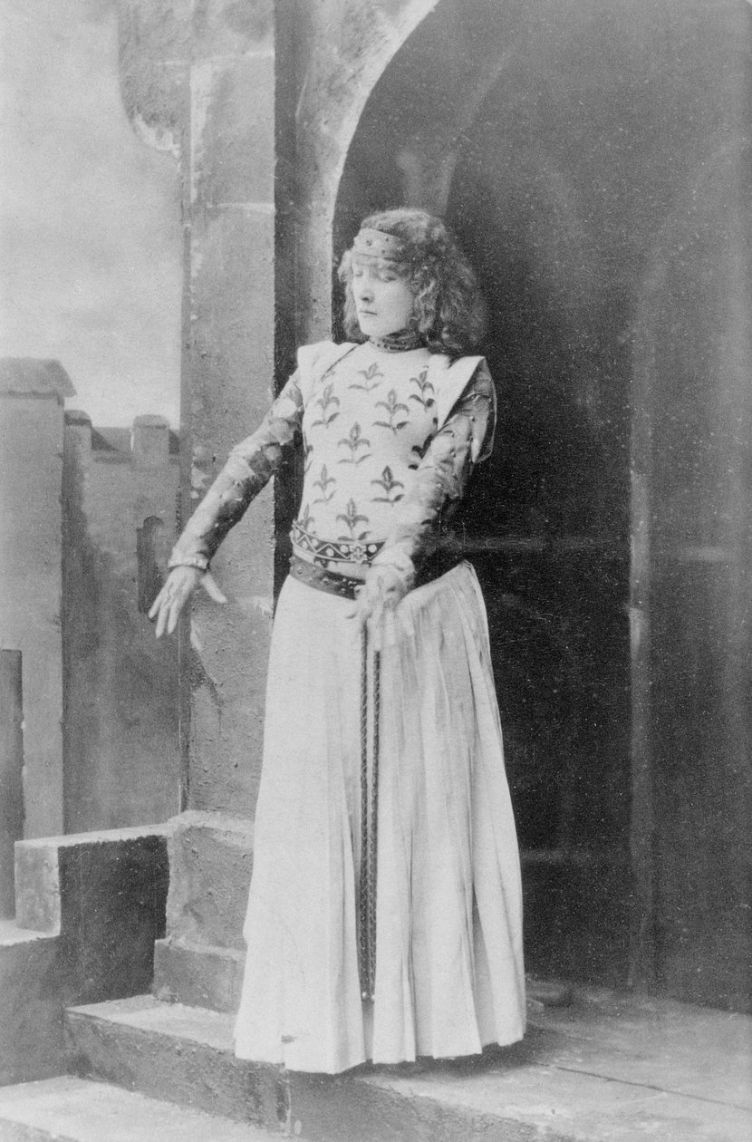 Sarah Bernhardt (1844-1923) Jeanne of Arc szerepében Emile Moreau Le Proces de Jeanne d
