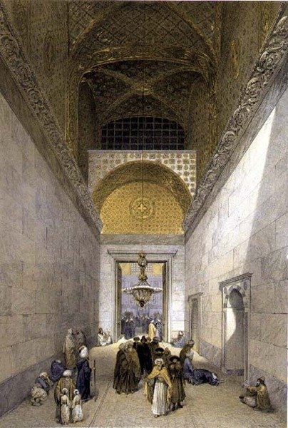 Haghia Sophia, 1. tábla: a mecset főbejárata, Louis Haghe (1806-85) metszete, megjelent 1852-ben (litográfia) alkotó: Gaspard (after) Fossati