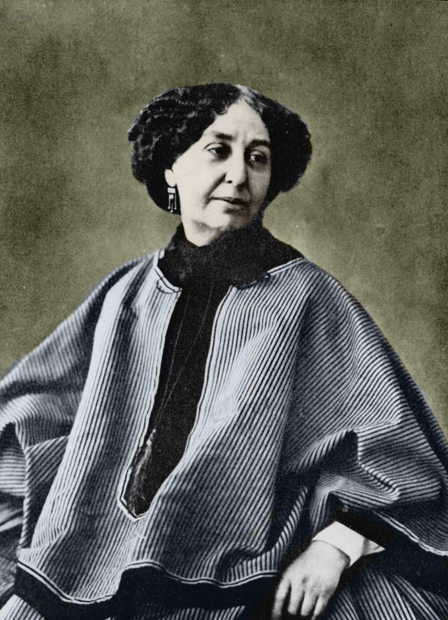 George Sand (Aurore Dupin, Baronne Dudevant) (1804-1876), francia író, Nadar fényképezte 1865 körül. alkotó: Gaspard Felix Tournachon Nadar