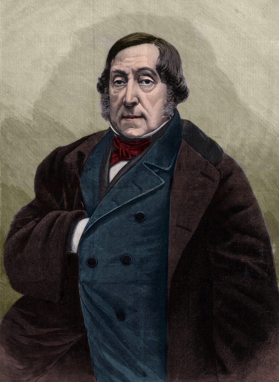 Gioachino (Gioacchino) Rossini (1792-1868) olasz zeneszerző portréja Nadar fotózása után. alkotó: Gaspard Felix Tournachon Nadar