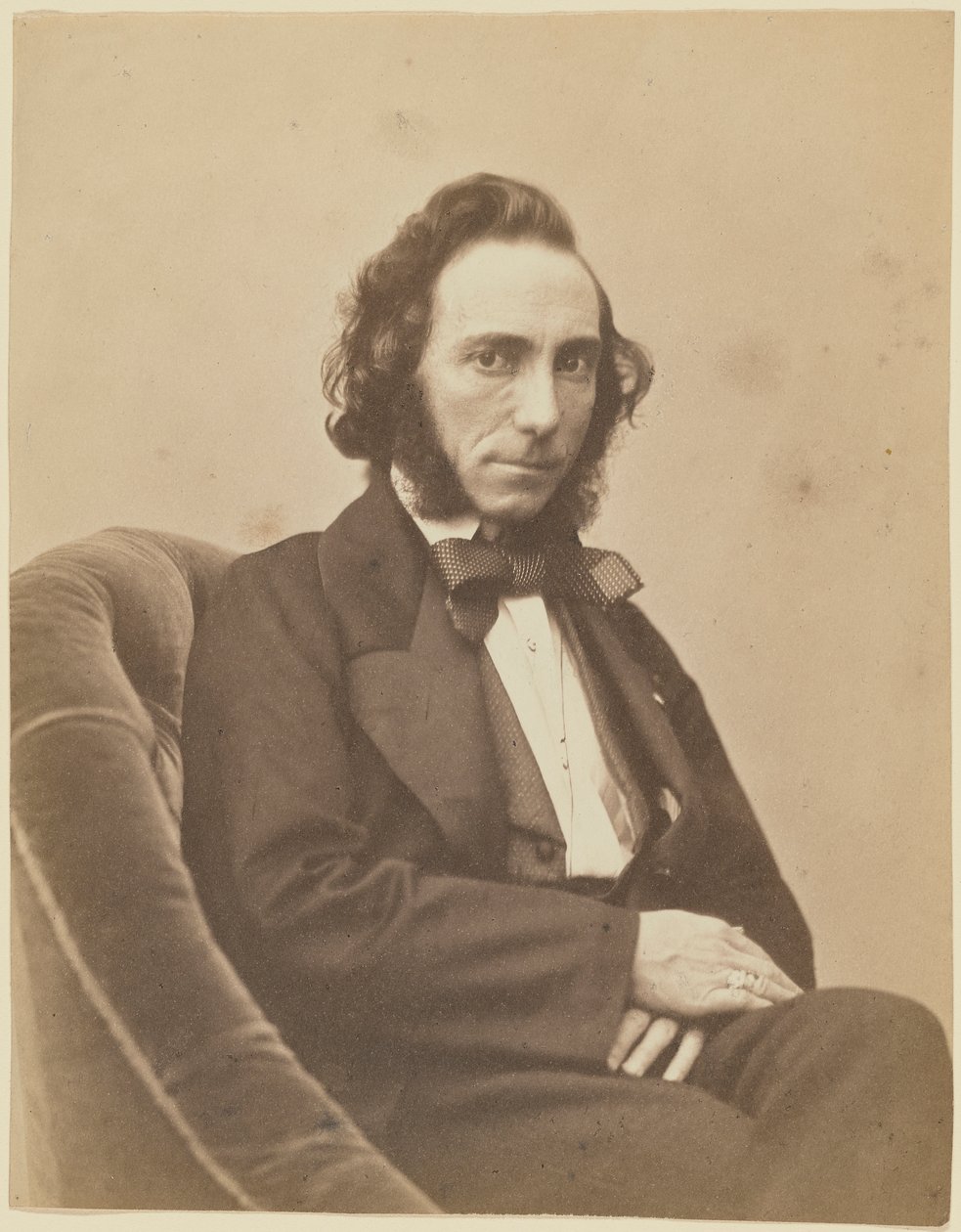 Ernesto Camillo Sivori hegedűművész és zeneszerző portréja 1815-1894, 1854-1855. alkotó: Gaspard Félix Nadar