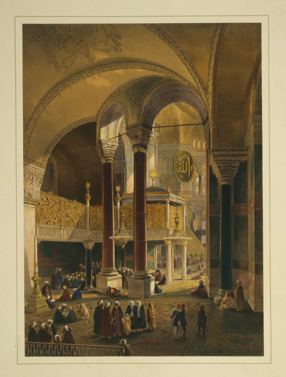 A császári galéria az Ayasofya mecsetben, a korábbi Hagia Sophia templomban. alkotó: Gaspard Fossati