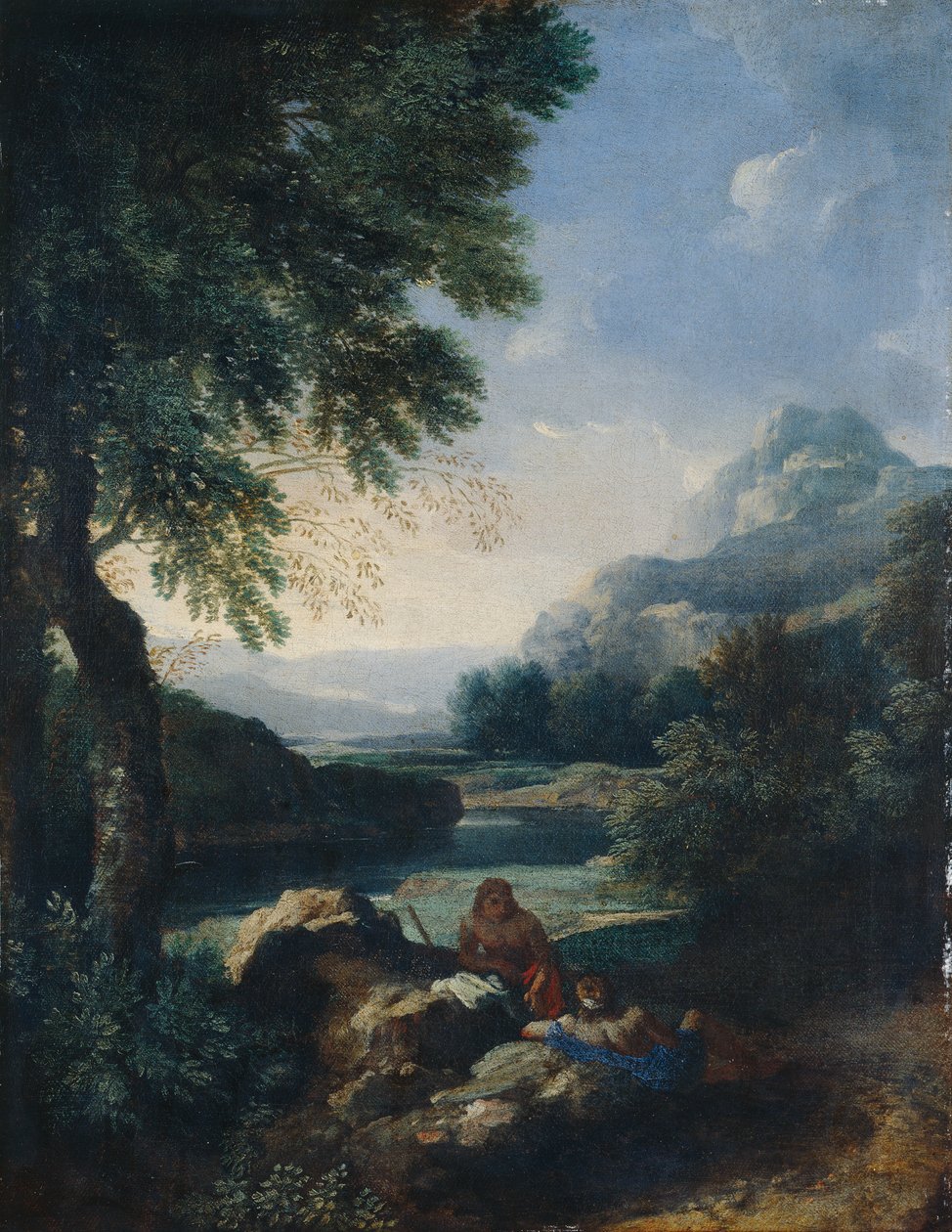 Táj pásztorokkal, 1660 körül (olaj, vászon) alkotó: Gaspard Poussin Dughet