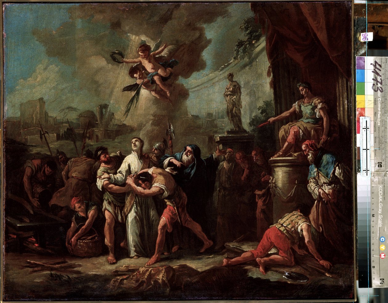 "Szent Lőrinc mártíromsága" (Szent Lőrinc mártíromsága) Gaspare Diziani (1689-1767) festménye 18. századi Ermitázs Múzeum, Szentpétervár (Szentpétervár) alkotó: Gasparo Diziani