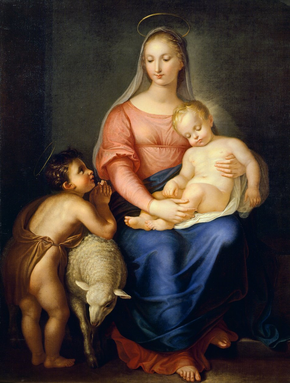 Madonna és gyermeke Keresztelő Szent Jánossal (festmény) alkotó: Gaspero Martellini