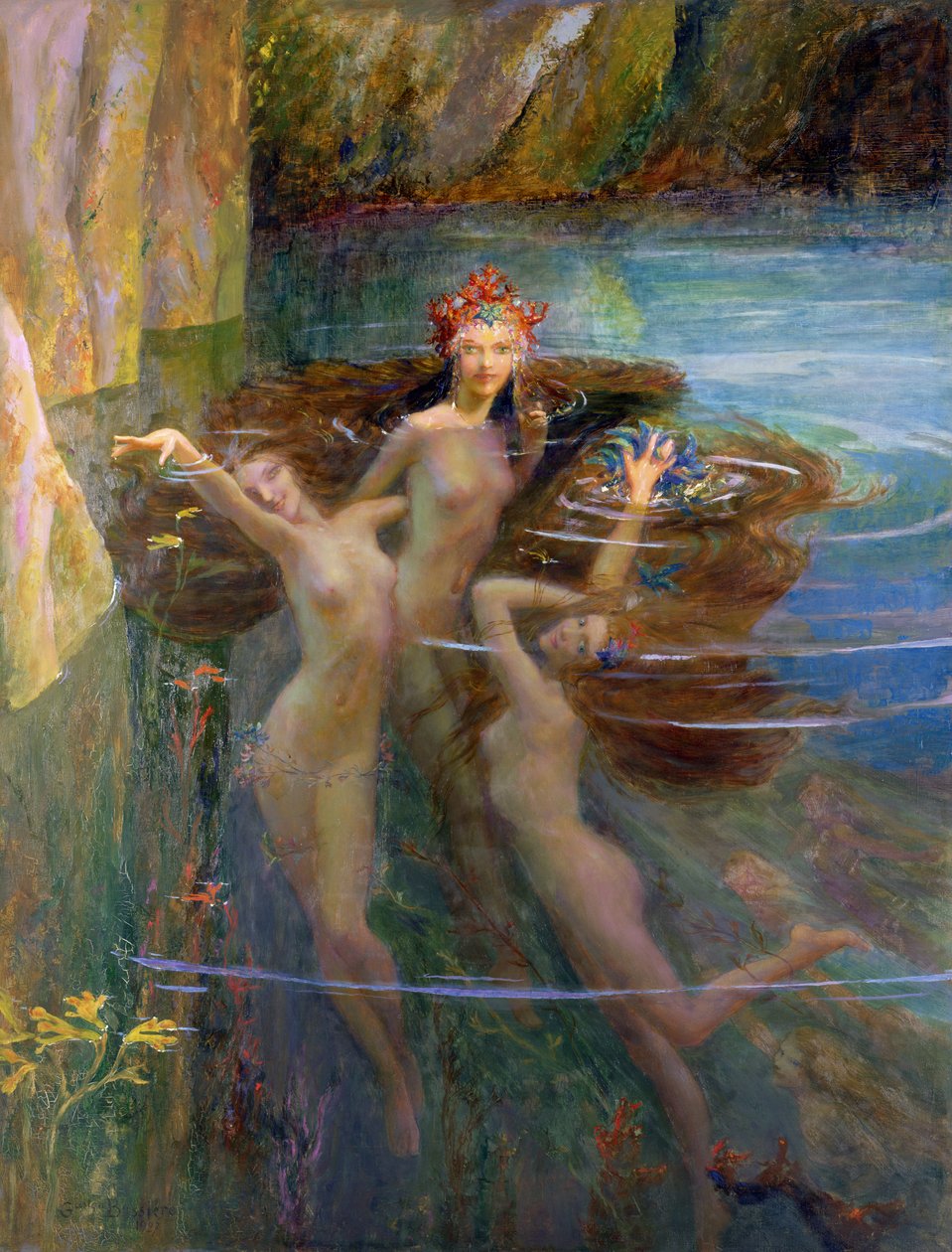 Vízi nimfák alkotó: Gaston Bussiere