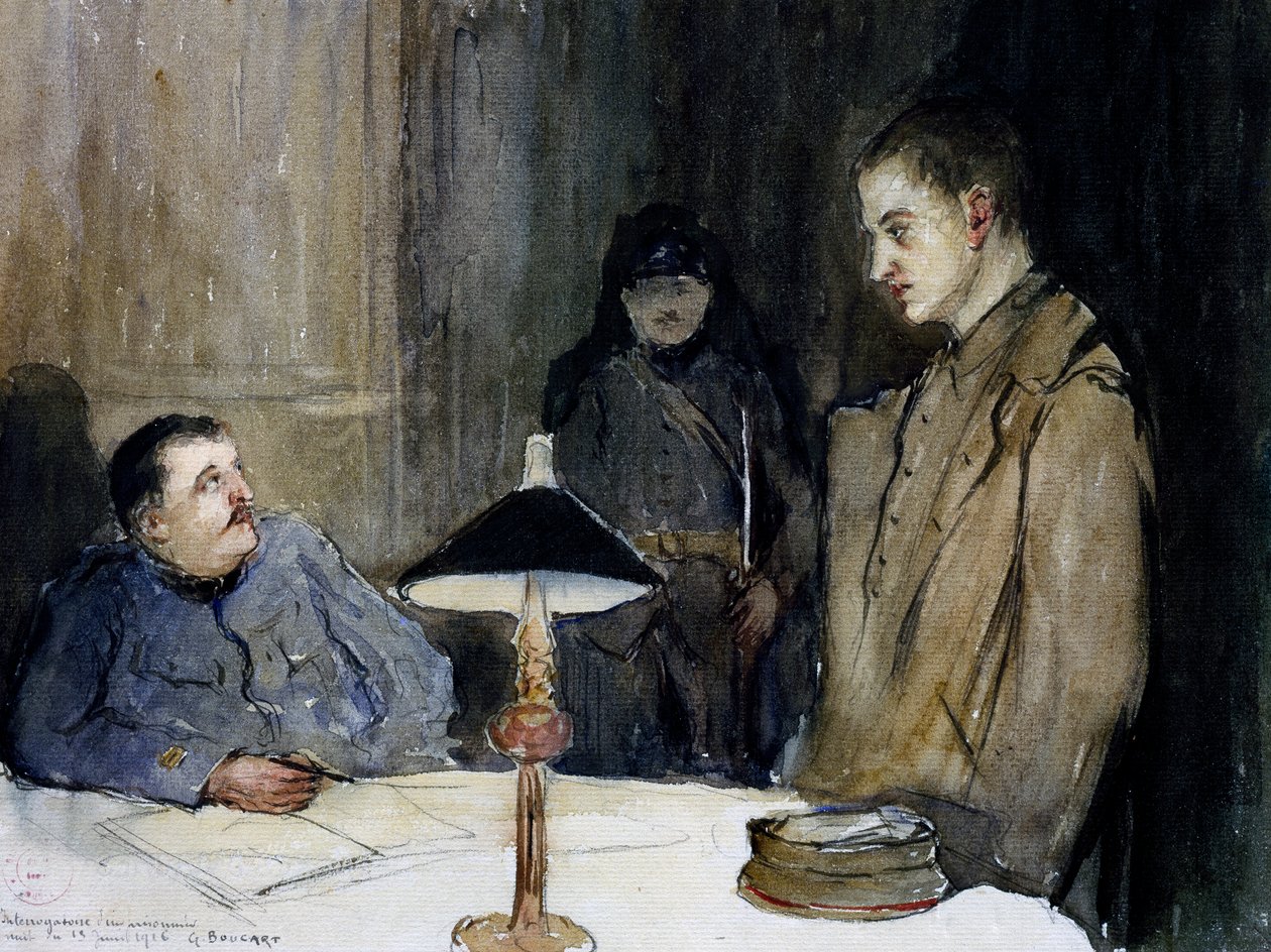 Német fogoly kihallgatása alkotó: Gaston Hippolyte Boucart