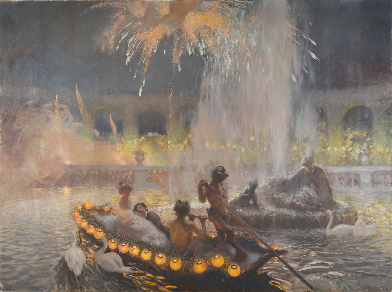 Éjszakai buli Versailles-ban, 1906. alkotó: Gaston La Touche de