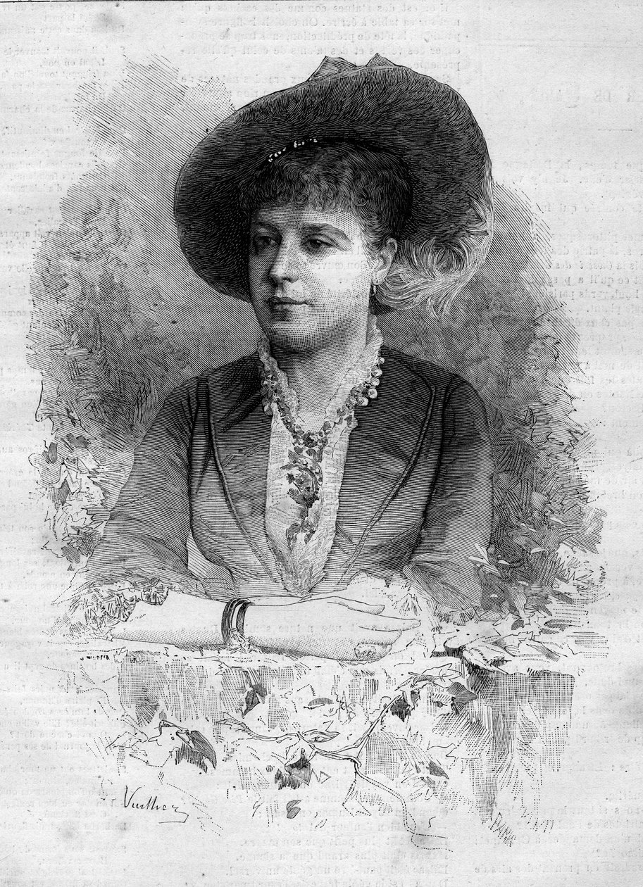 Rosita Mauri (1849-1923) spanyol klasszikus táncművész portréja. Vuillier metszete a „” Le Monde Illustré”” 1237. számában, 1880. december 11-én. alkotó: Gaston Vuillier