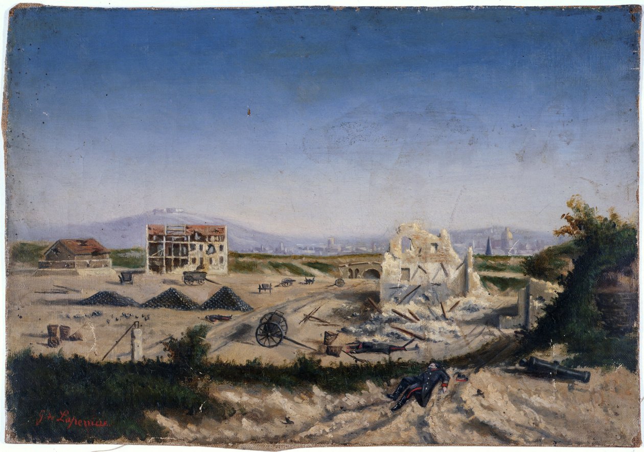 Le Fort de Vanves, az 1870-es háború alatt, 1870 körül (olaj, vászon) alkotó: Gaston de Laperrière