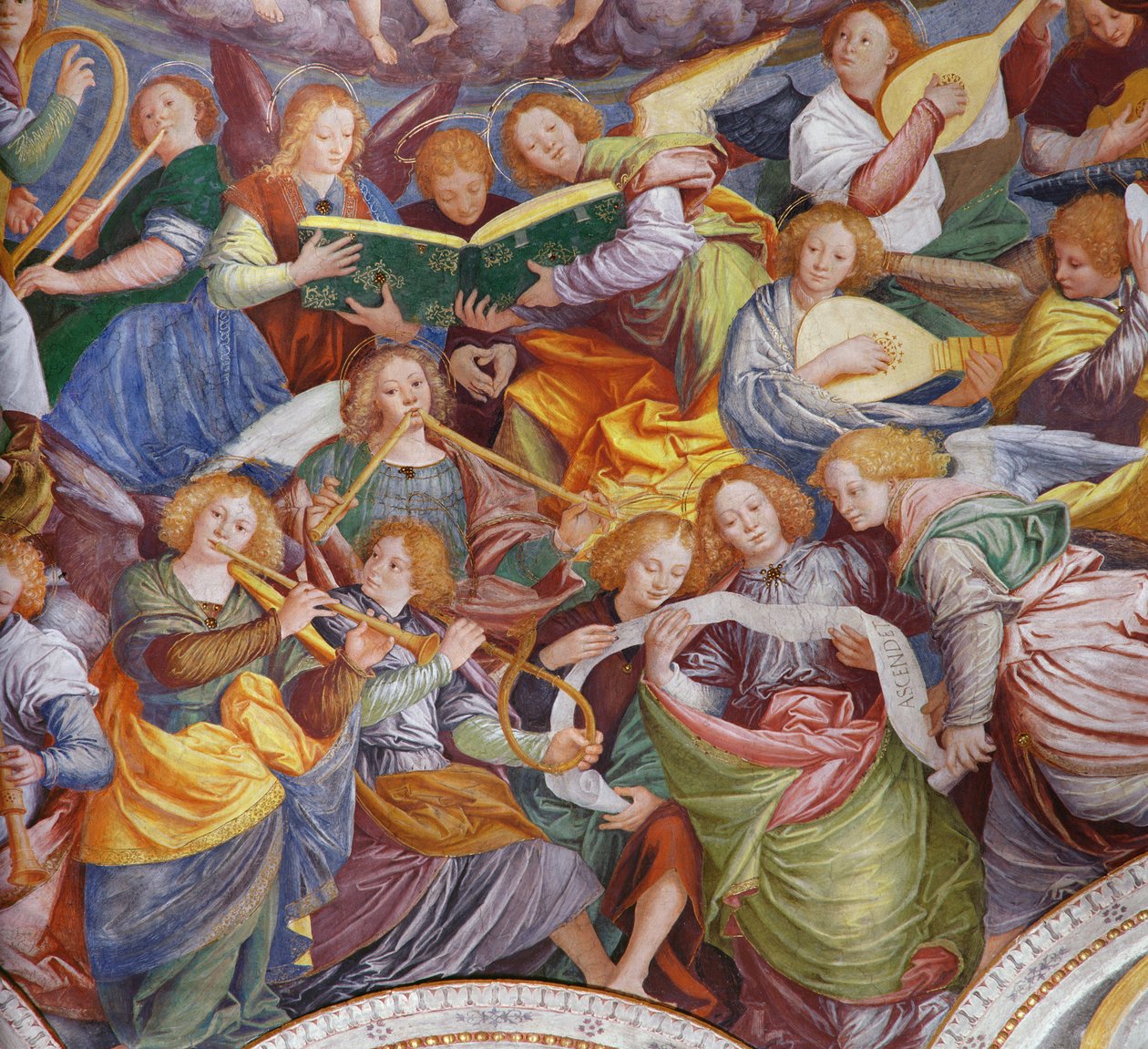 The Concert of Angels, 1534-36 (részlet) (lásd: 175762) alkotó: Gaudenzio Ferrari