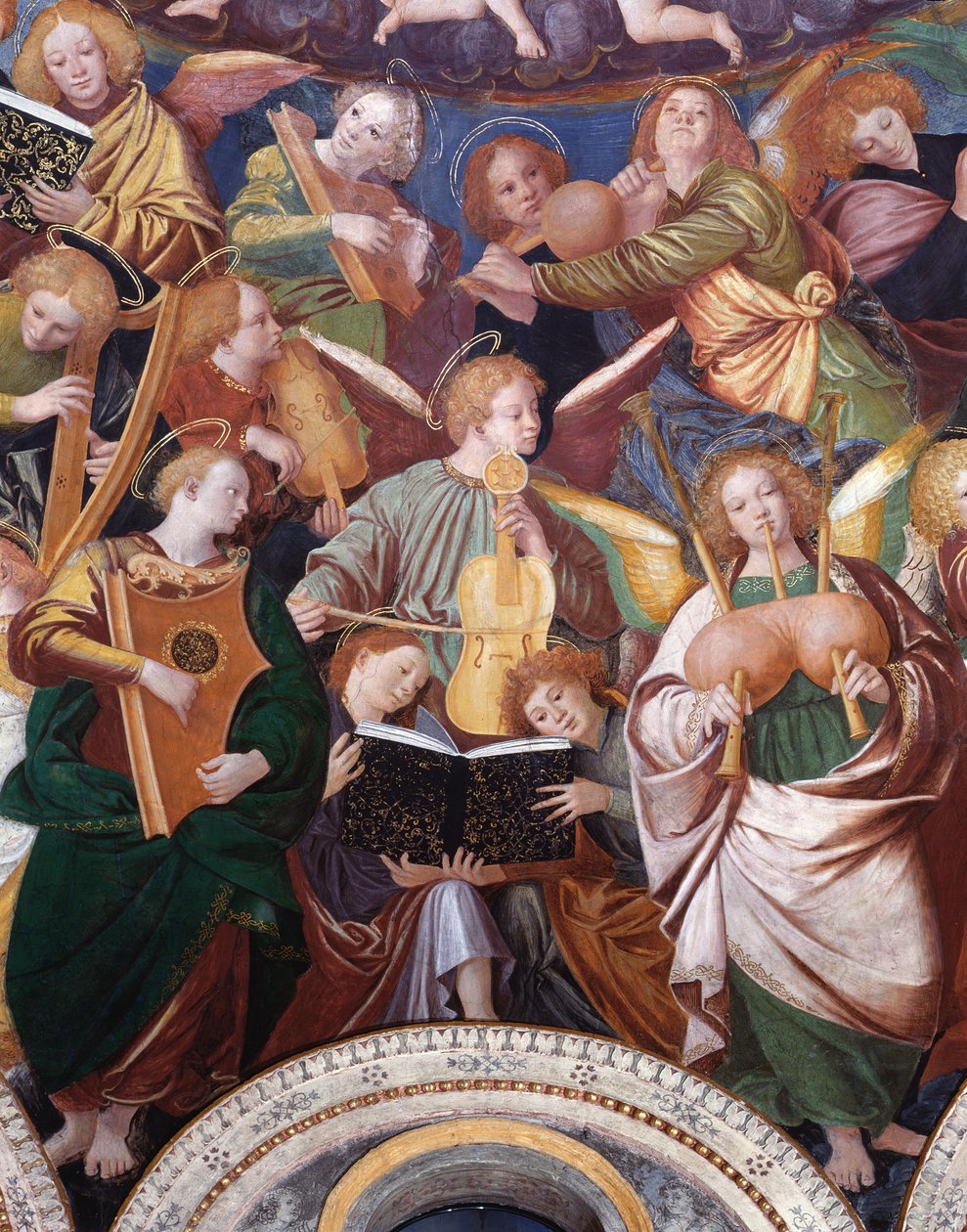Angyalok koncertje, 1534-36 (részlet) (lásd 175762) alkotó: Gaudenzio Ferrari