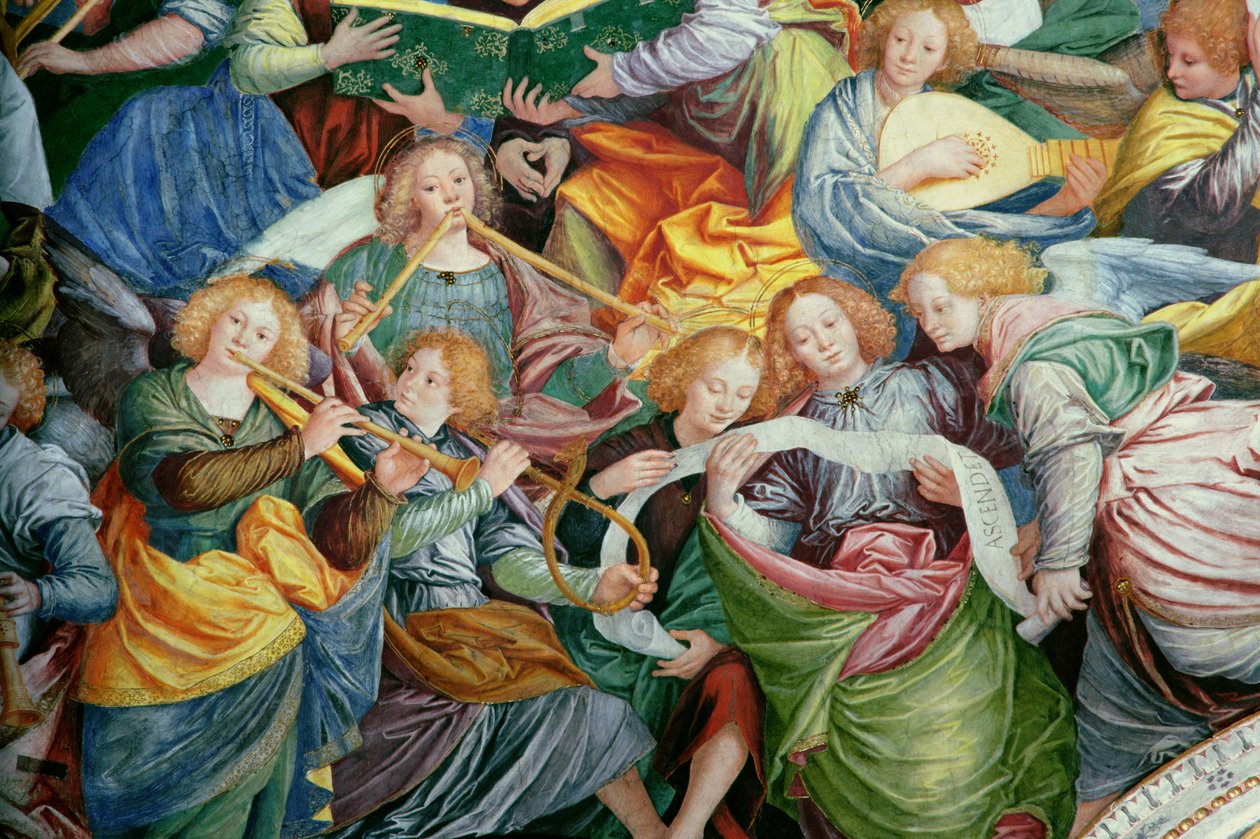 Angyalok koncertje, 1534-36 freskórészlet 175782 alkotó: Gaudenzio Ferrari