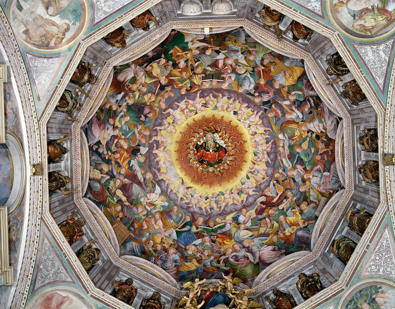 Angyalok hangversenye, a kupolából, 1534-35 alkotó: Gaudenzio Ferrari