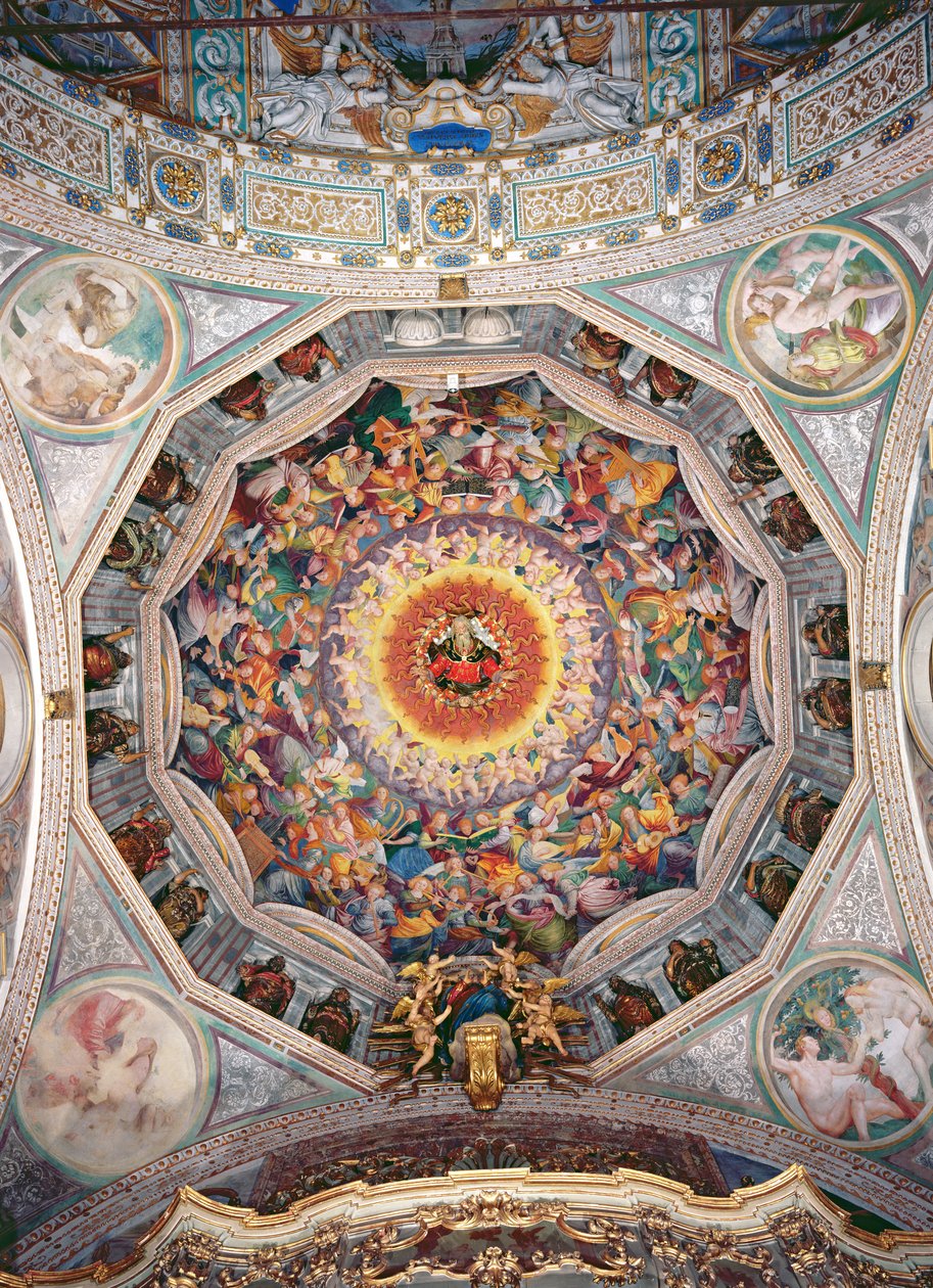 Az angyalok hangversenye, a kupolából, 1534-36 alkotó: Gaudenzio Ferrari