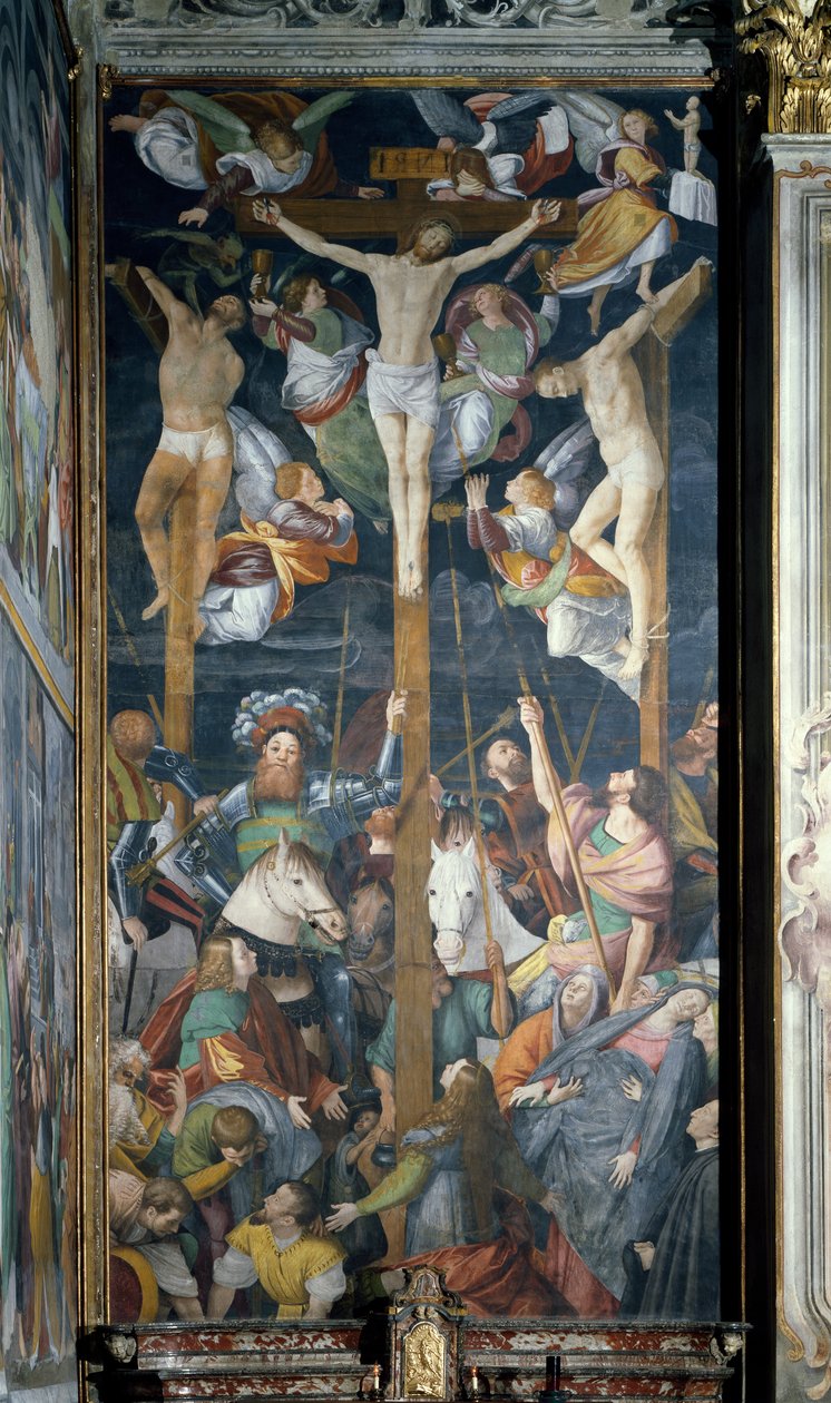 Keresztre feszítés, freskó, Gaudenzio Ferrari (1475-1546) alkotó: Gaudenzio Ferrari