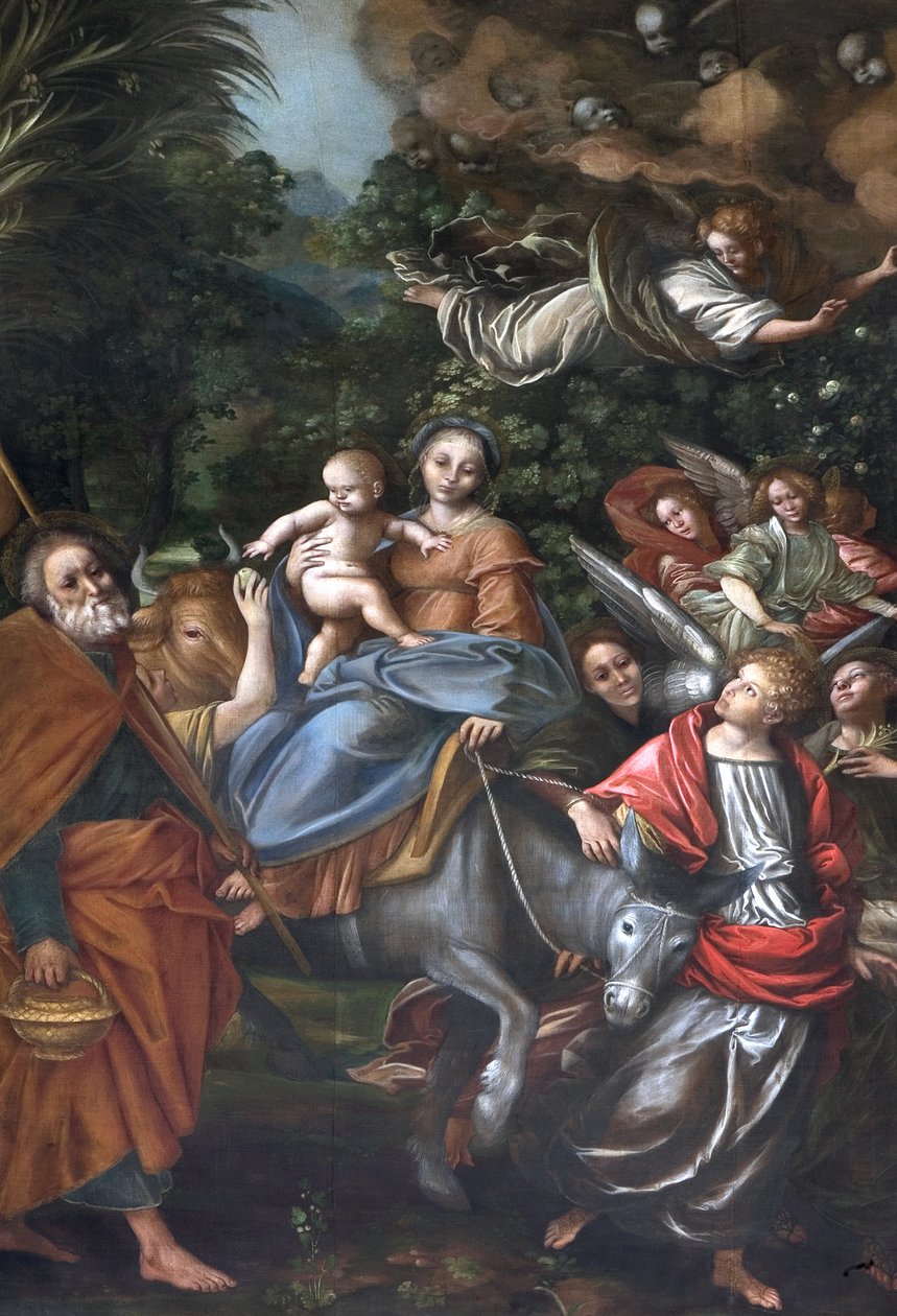 Repülés Egyiptomba, 1525 körül alkotó: Gaudenzio Ferrari