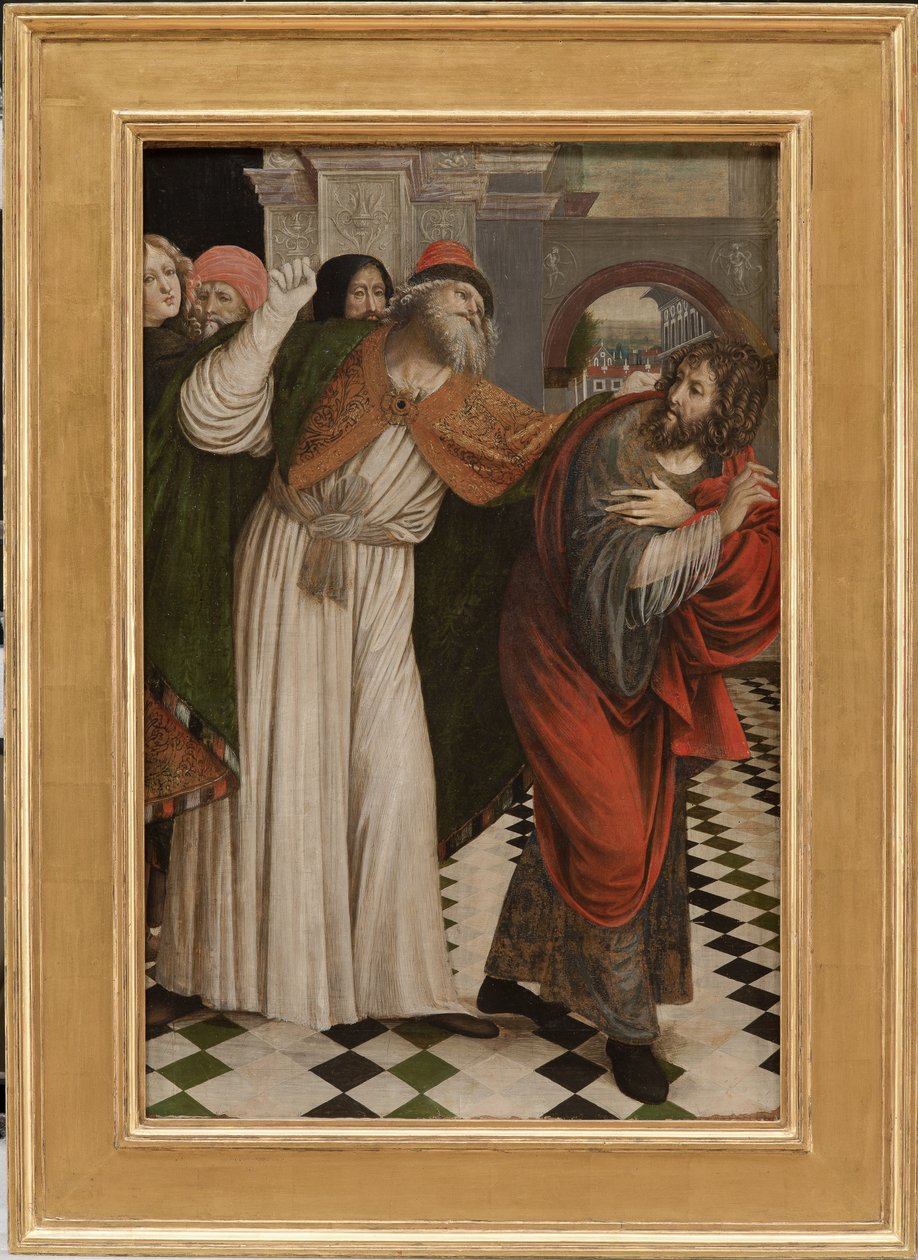 Joachimot kiűzték a templomból, 1508-09 alkotó: Gaudenzio Ferrari