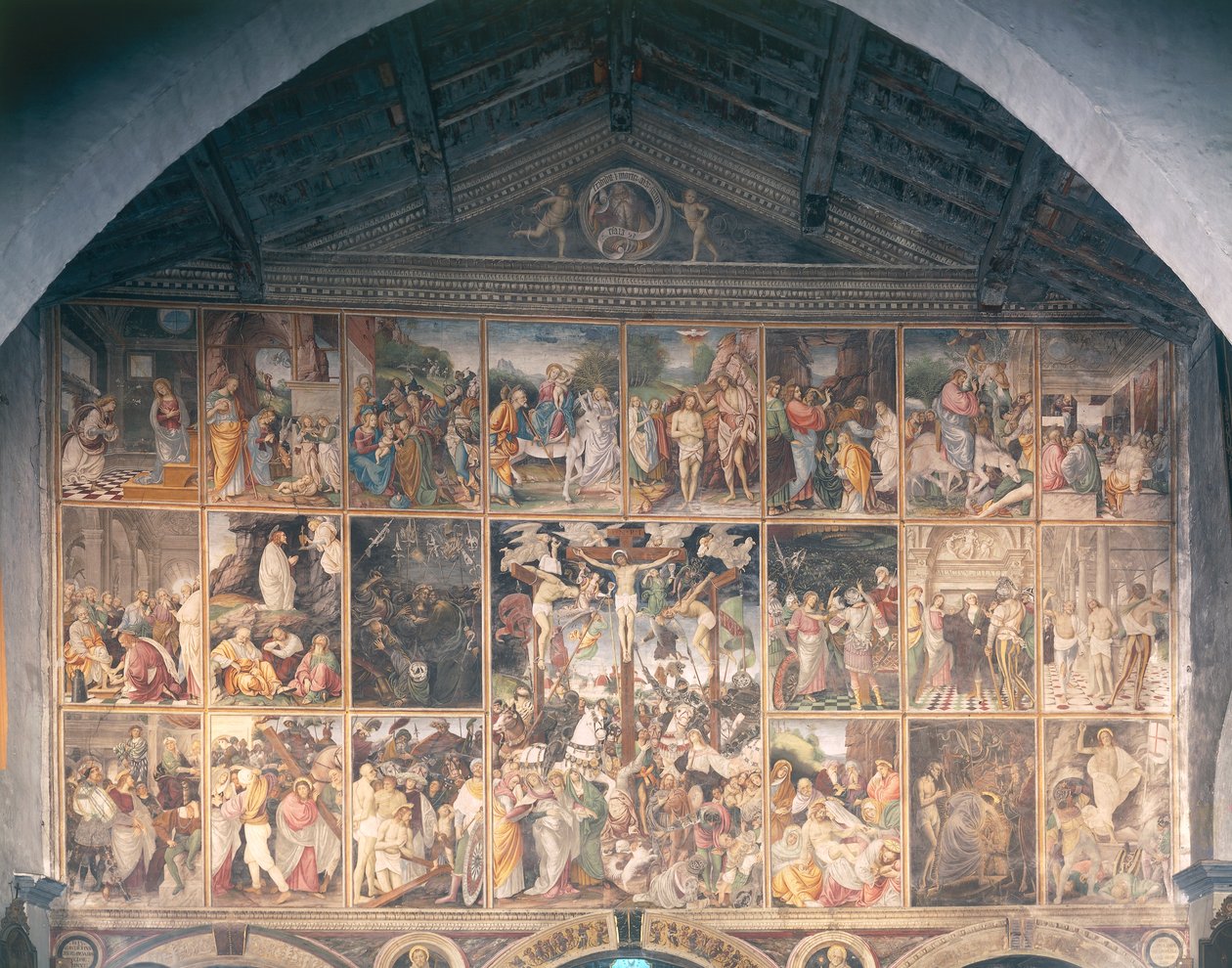 Krisztus élete és szenvedése, Gaudenzio Ferrari freskója (1475-1546) 1513 alkotó: Gaudenzio Ferrari