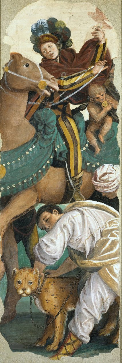 A mágusok imádása jobboldali panel, 1541-1542. alkotó: Gaudenzio Ferrari