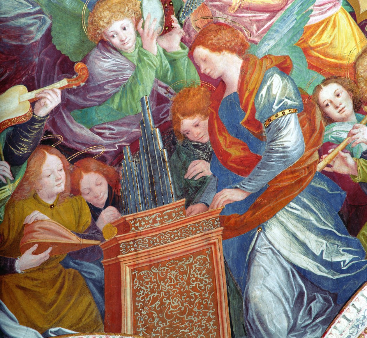 The Concert of Angels, 1534-36 (részlet) (lásd: 175762) alkotó: Gaudenzio Ferrari