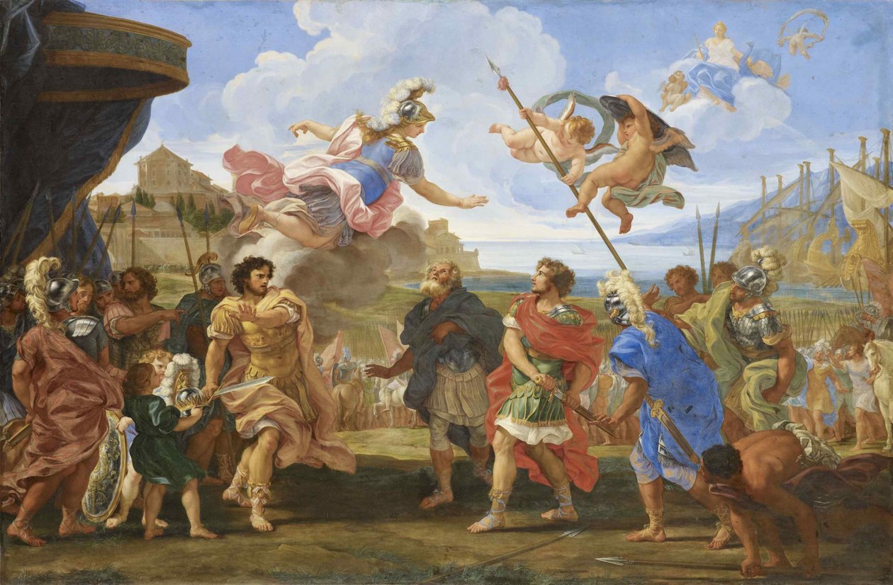 Agamemnon és Akhilleusz veszekedése kb. 1695. alkotó: Gaulli