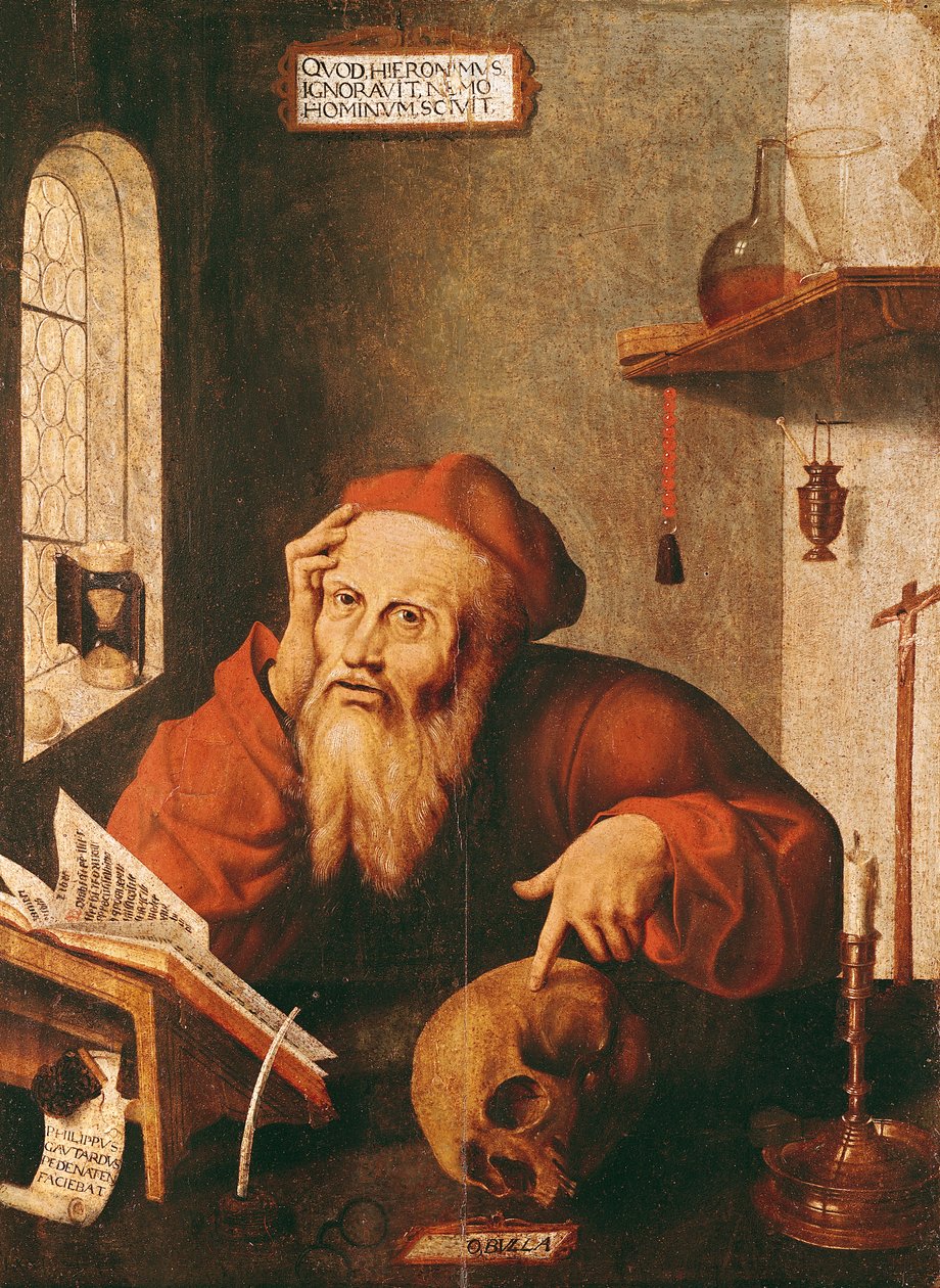 Szent Jeromos, Quentin Massys vagy Metsys (1466-1530) festménye után alkotó: Gautard de Pezenas