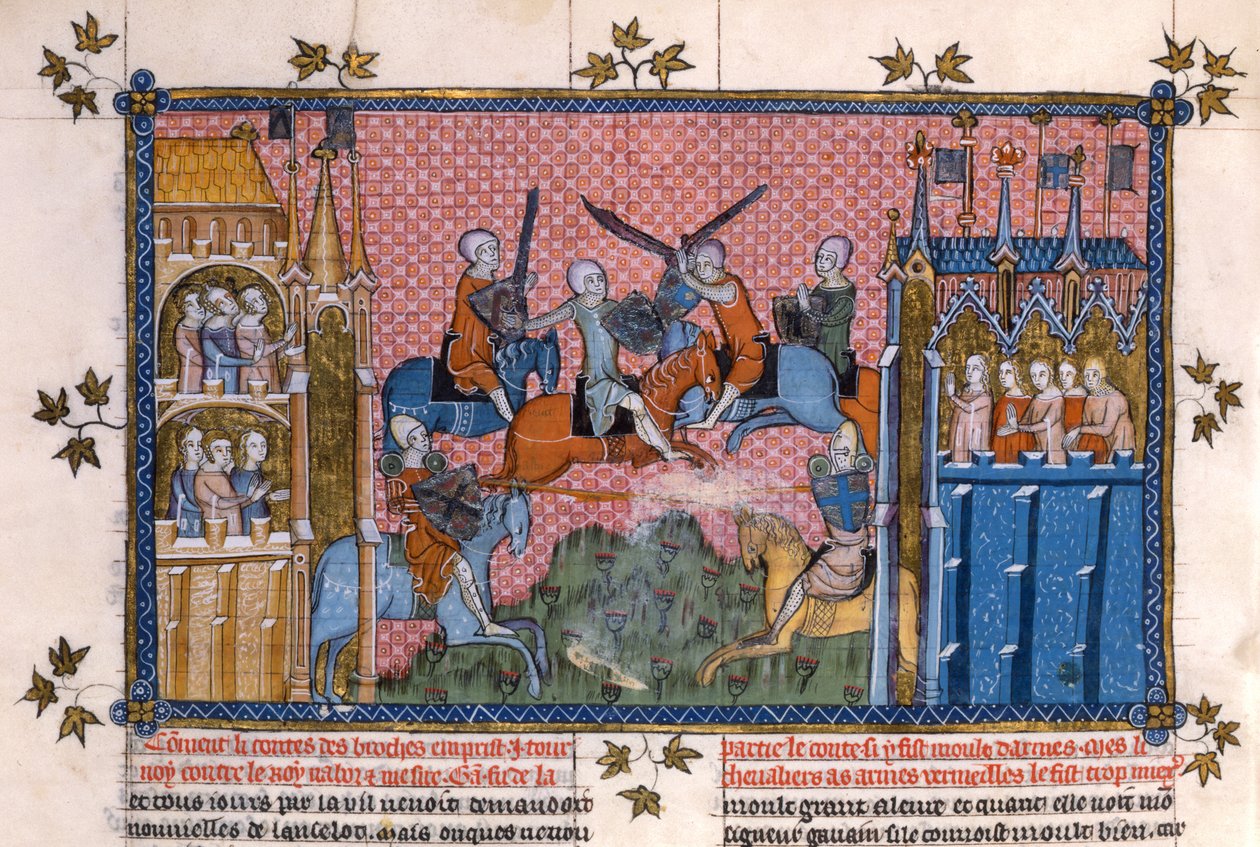 Jelenet a tó Lancelot romantikájából alkotó: Gautier