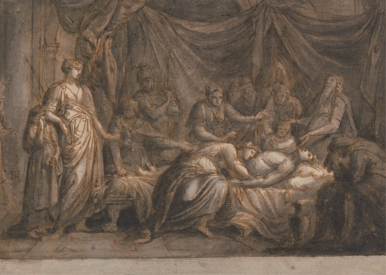 Andromache gyászolja Hector halálát alkotó: Gavin Hamilton