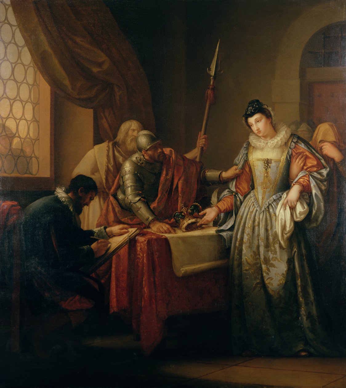 Mária skót királynő (1542-87) lemondása 1568-ban, 1765-73 körül alkotó: Gavin Hamilton