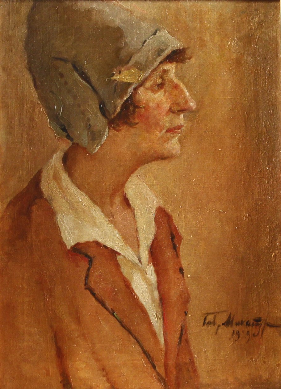 Anna Ahmatova költő portréja 1889-1966, 1929 alkotó: Gavriil Petrovich Makaturin