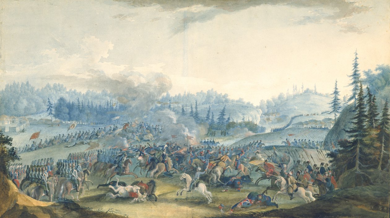 Jelenet az orosz-török háborúból, 1801 alkotó: Gavril Sergeyevich Sergeyev