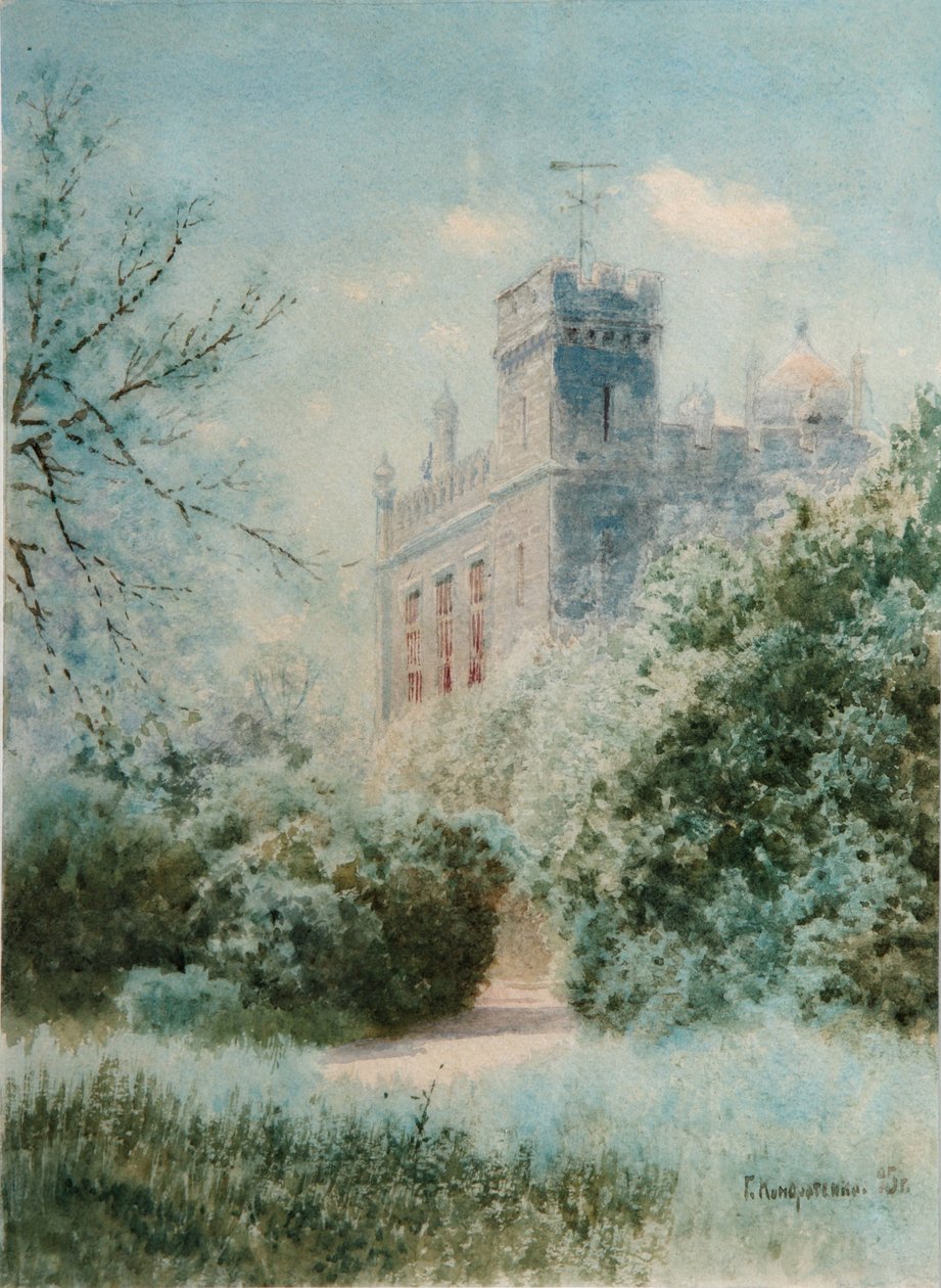 A Voroncovszkij-palota. Krím, 1895 alkotó: Gavril Pavlovich Kondratenko