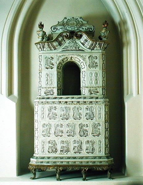 Tűzhely, 1760 körül (ólommal és arannyal mázas csempék) alkotó: Gdansk School