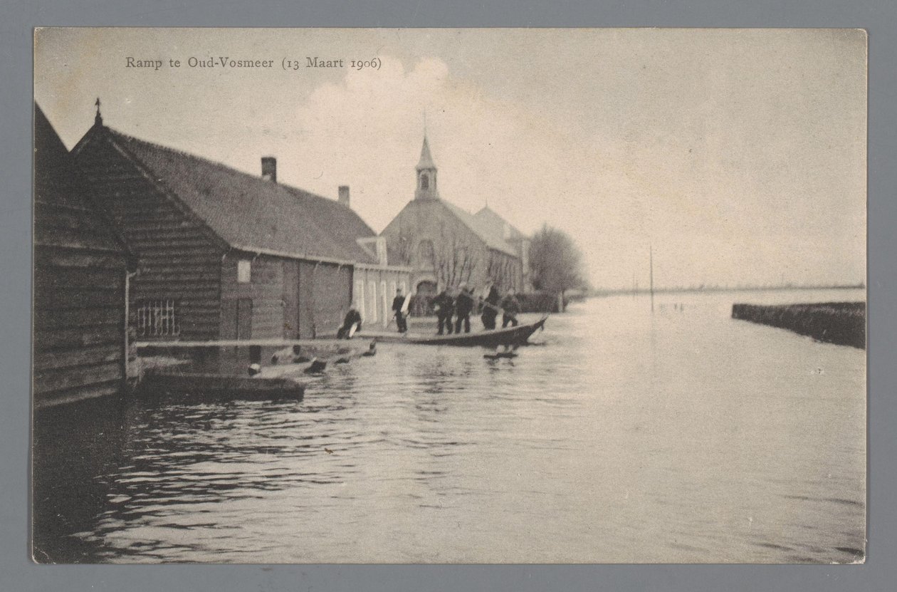 Katasztrófa Oud-Vossemeernél 1906. március 13-án alkotó: Gebroeders van Straaten