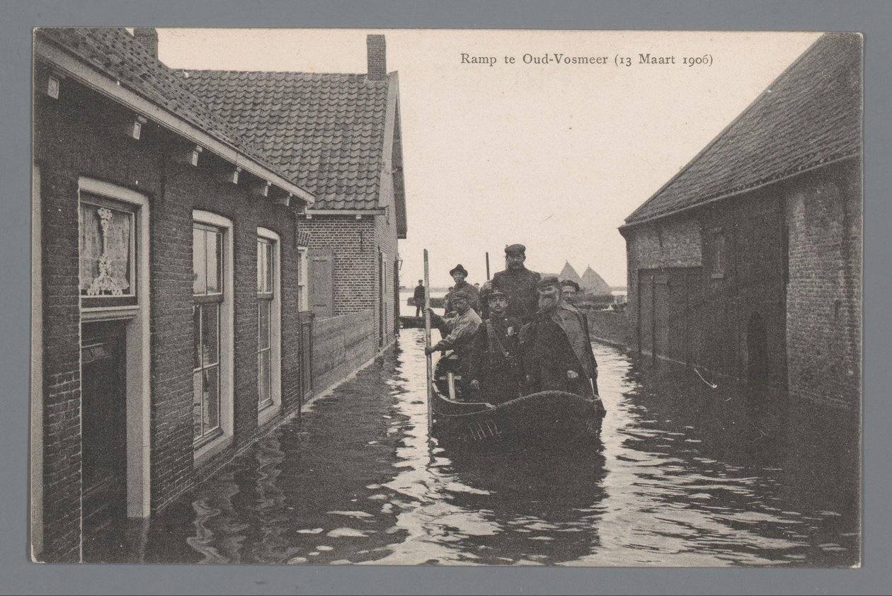 Katasztrófa Oud-Vossemeernél 1906. március 13-án alkotó: Gebroeders van Straaten