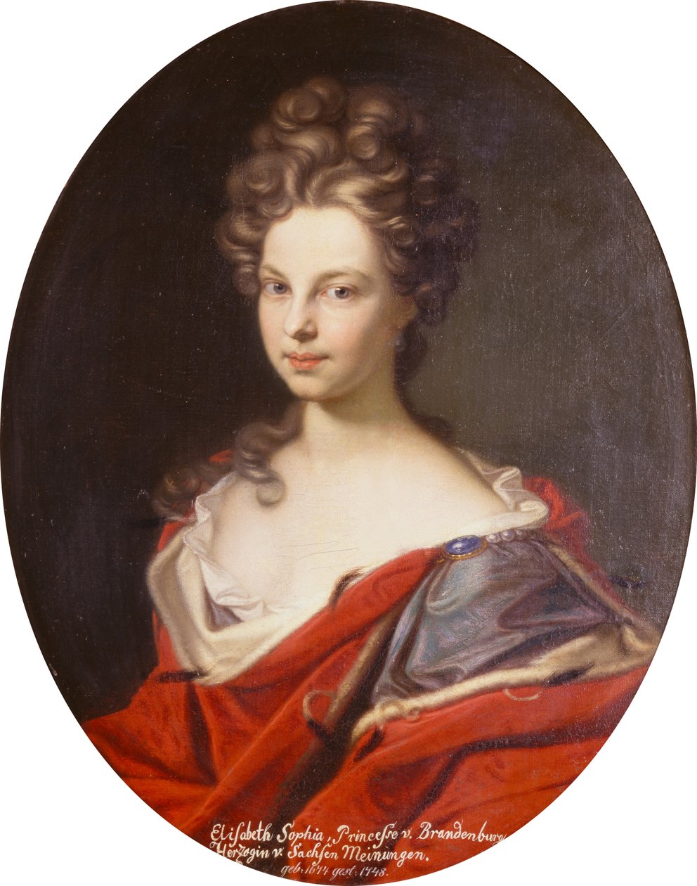 Erzsébet Zsófia, hercegnő v. Brandenburgi hercegnő v. Szász Meiningen. alkotó: Gedeon Romandon