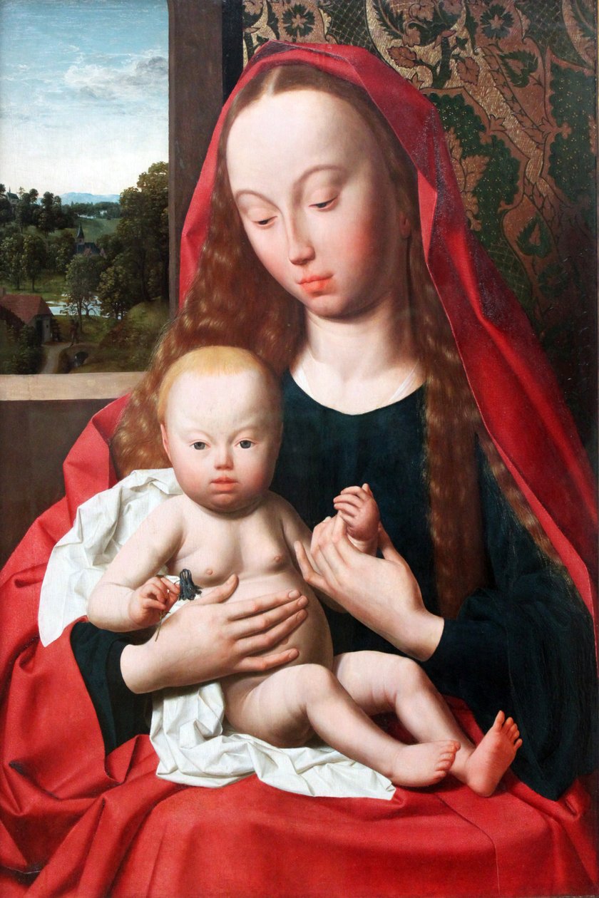 Német: Mária a gyermekkel Szűz Mária és gyermeke alkotó: Geertgen Tot sint Jans